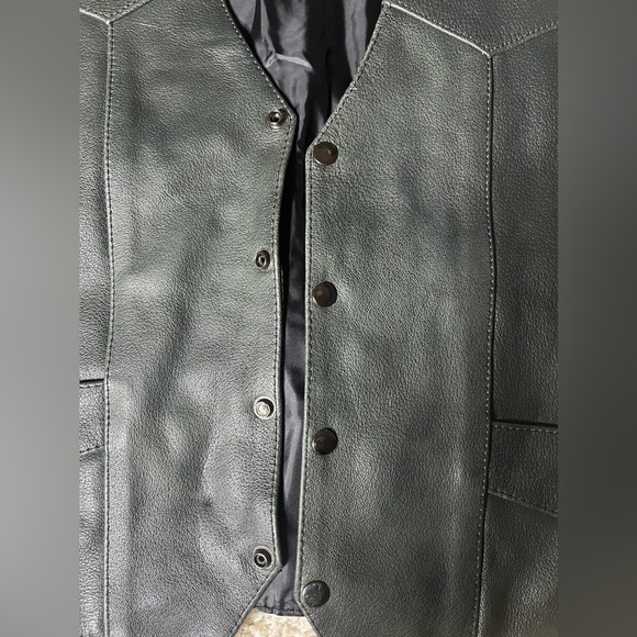 Men’s XL Jamin Leather Grey Leather Vest GUC - Picture 2 of 8